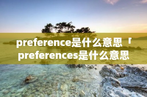 preference是什么意思「preferences是什么意思中文翻译是什么意思」