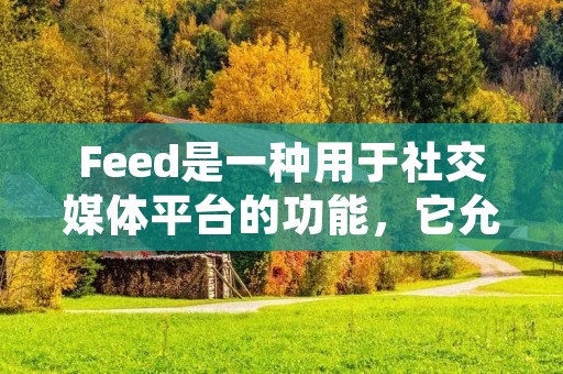 Feed是一种用于社交媒体平台的功能，它允许用户浏览和查看其他用户发布的内容。Feed通常以时间顺序排列，最新的内容会显示在最前面。用户可以通过滚动Feed来浏览不同类型的内容，如照片、视频、链接和文字。Feed的设计目的是为了让用户能够方便地获取感兴趣的内容，并与其他用户进行互动。