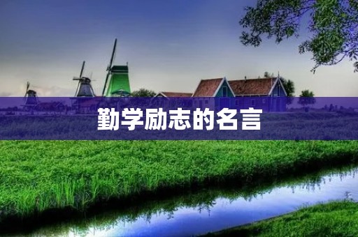 勤学励志的名言：激励你不断前行的力量