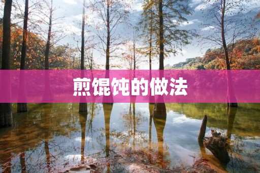 煎馄饨的做法:香脆外皮,鲜美内馅