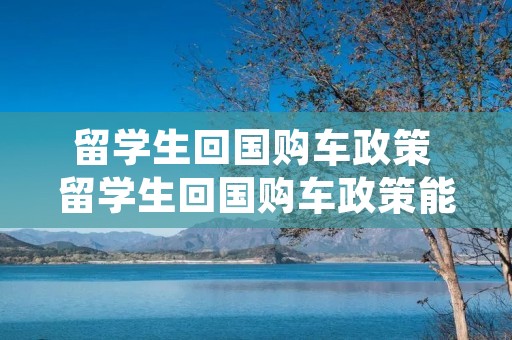 留学生回国购车政策 留学生回国购车政策能便宜
