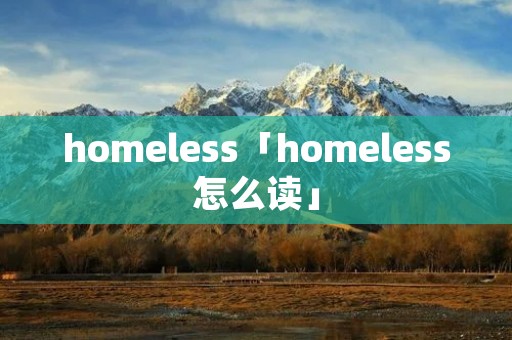 homeless「homeless怎么读」