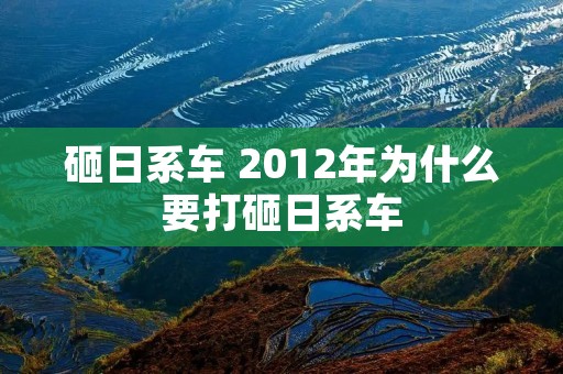砸日系车 2012年为什么要打砸日系车 砸日系车 2012年为什么要打砸日系车