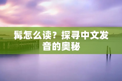髯怎么读?探寻中文发音的奥秘 髯怎么读?探寻中文发音的奥秘