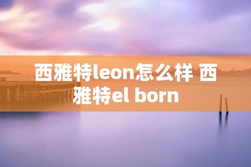 西雅特leon怎么样 西雅特el born