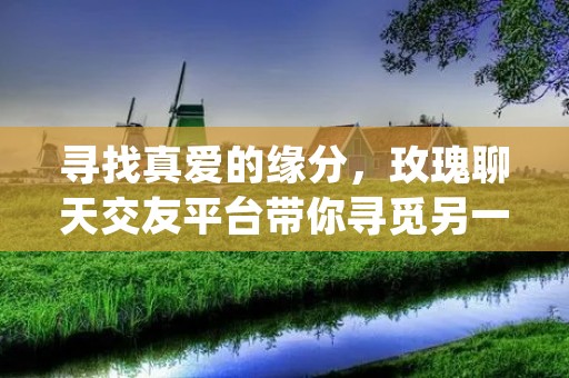 寻找真爱的缘分，玫瑰聊天交友平台带你寻觅另一半