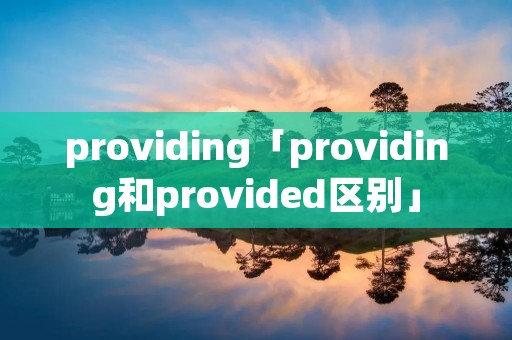 providing「providing和provided区别」