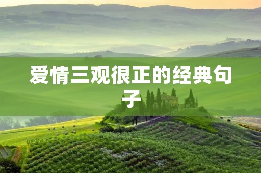 爱情三观很正的经典句子：探寻真爱的七个重要原则