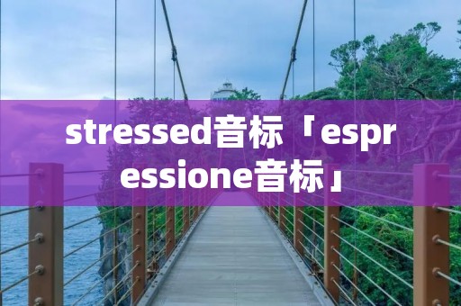 stressed音标「espressione音标」 stressed音标「espressione音标」