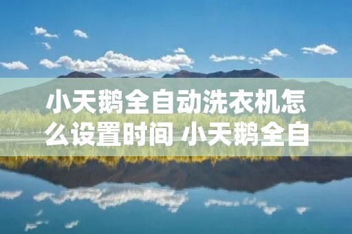 小天鹅全自动洗衣机怎么设置时间 小天鹅全自动洗衣机怎么设置时间长短