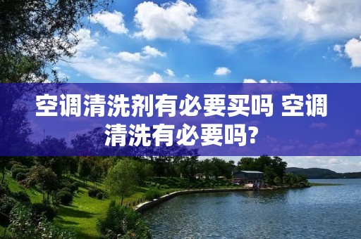 空调清洗剂有必要买吗 空调清洗有必要吗?