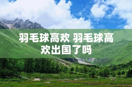 羽毛球高欢 羽毛球高欢出国了吗 羽毛球高欢 羽毛球高欢出国了吗