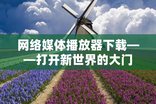 网络媒体播放器下载——打开新世界的大门