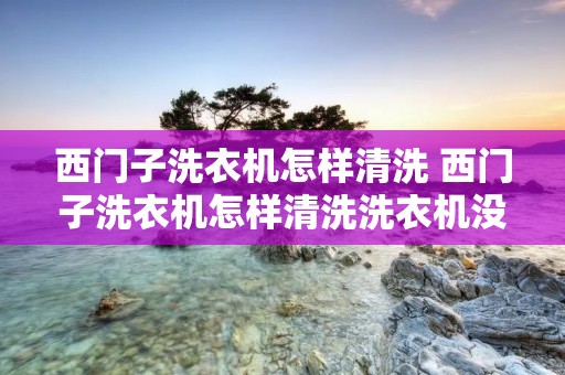 西门子洗衣机怎样清洗 西门子洗衣机怎样清洗洗衣机没有筒清洁功能怎么清洗 西门子洗衣机怎样清洗 西门子洗衣机怎样清洗洗衣机没有筒清洁功能怎么清洗