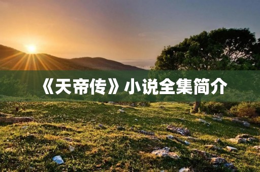 《天帝传》小说全集简介 《天帝传》小说全集简介