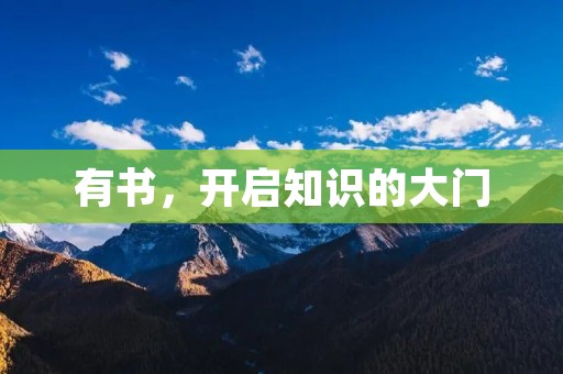 有书，开启知识的大门