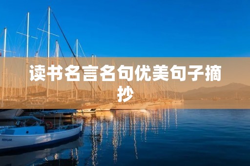 读书名言名句优美句子摘抄：用智慧点亮人生的路程