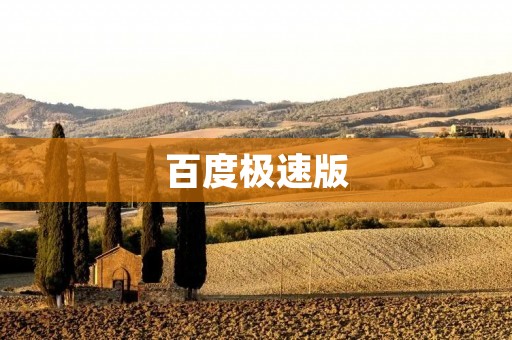 百度极速版:让搜索更快更便捷 百度极速版:让搜索更快更便捷