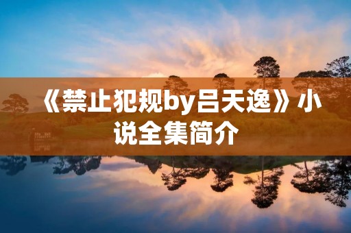 《禁止犯规by吕天逸》小说全集简介 《禁止犯规by吕天逸》小说全集简介