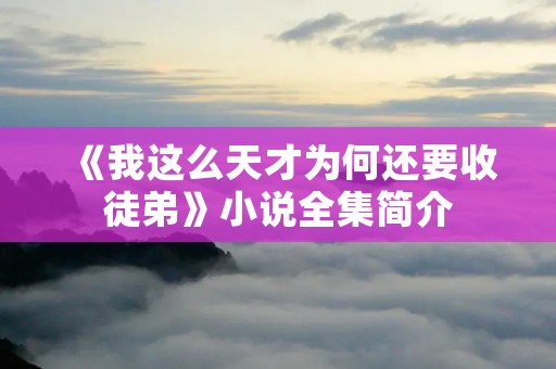 《我这么天才为何还要收徒弟》小说全集简介 《我这么天才为何还要收徒弟》小说全集简介
