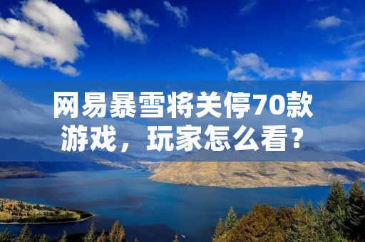 网易暴雪将关停70款游戏,玩家怎么看?