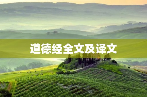 道德经全文及译文:深入剖析古老智慧的珍宝