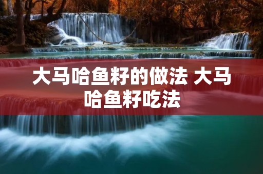 大马哈鱼籽的做法 大马哈鱼籽吃法 大马哈鱼籽的做法 大马哈鱼籽吃法