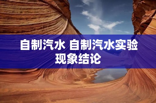 自制汽水 自制汽水实验现象结论