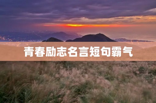 青春励志名言短句霸气：挑战自我，追求卓越