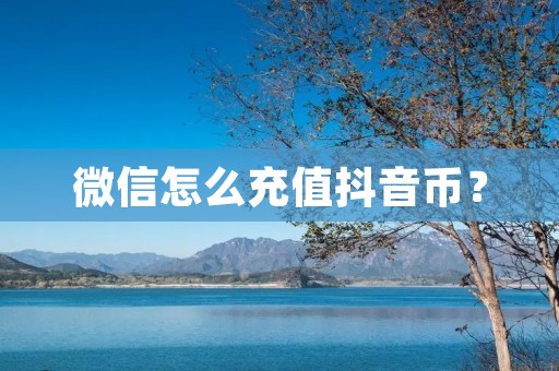 微信怎么充值抖音币?