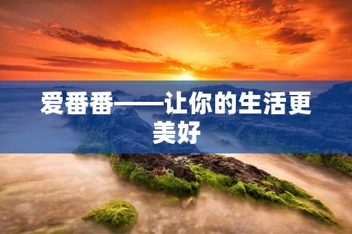 爱番番——让你的生活更美好