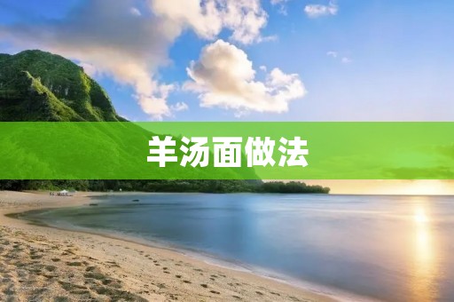 羊汤面做法:美味鲜香的家常佳肴 羊汤面做法:美味鲜香的家常佳肴