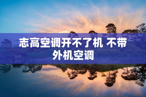 志高空调开不了机 不带外机空调