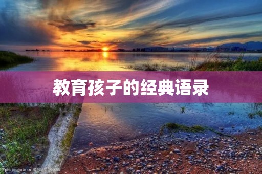 教育孩子的经典语录：让孩子走向成功的智慧指南