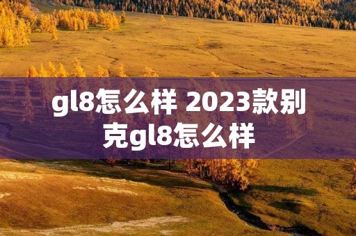 gl8怎么样 2023款别克gl8怎么样