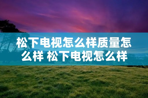 松下电视怎么样质量怎么样 松下电视怎么样好不好