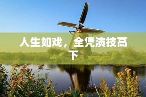 人生如戏，全凭演技高下：深入探究简短名言的内涵与应用