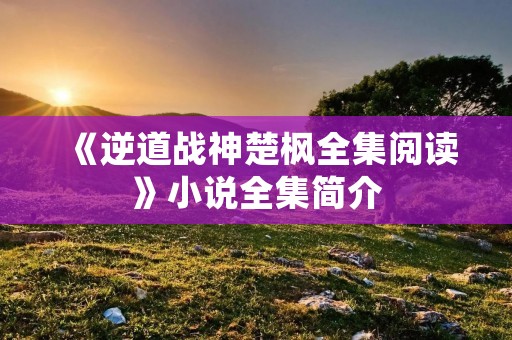 《逆道战神楚枫全集阅读》小说全集简介 《逆道战神楚枫全集阅读》小说全集简介