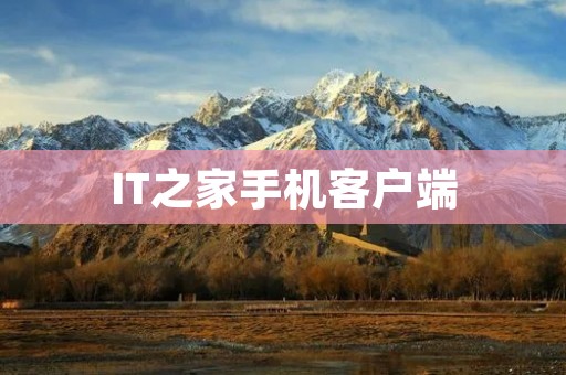 IT之家手机客户端：科技资讯尽在掌握