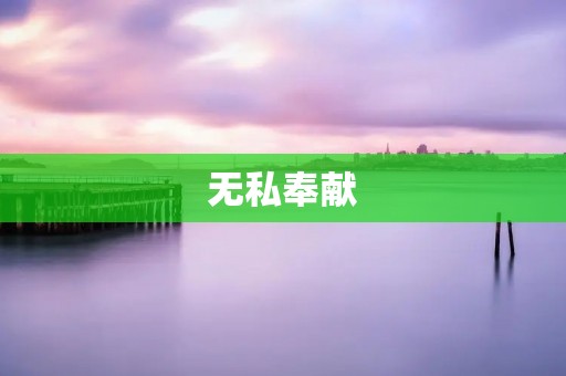 无私奉献：伟大灵魂的永恒印记