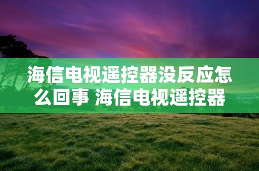海信电视遥控器没反应怎么回事 海信电视遥控器没反应怎么回事视频 海信电视遥控器没反应怎么回事 海信电视遥控器没反应怎么回事视频