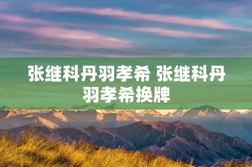 张继科丹羽孝希 张继科丹羽孝希换牌