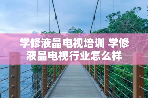 学修液晶电视培训 学修液晶电视行业怎么样