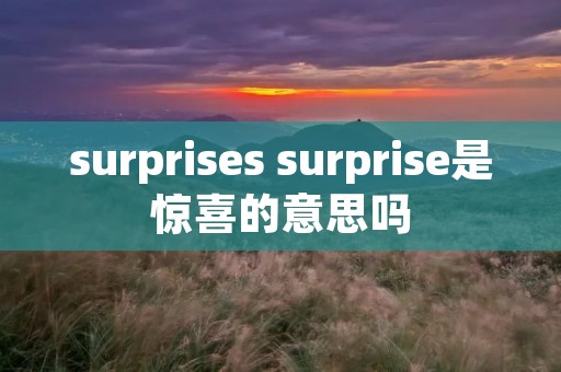 surprises surprise是惊喜的意思吗 surprises surprise是惊喜的意思吗