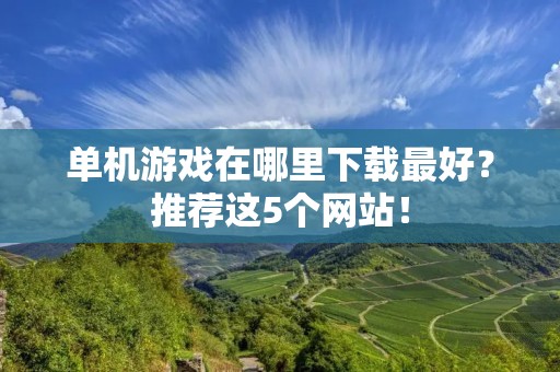 单机游戏在哪里下载最好？推荐这5个网站！