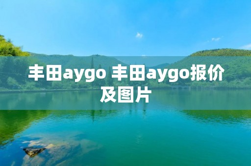 丰田aygo 丰田aygo报价及图片