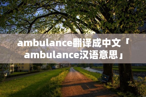 ambulance翻译成中文「ambulance汉语意思」