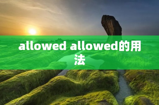 allowed allowed的用法