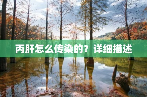 丙肝怎么传染的？详细描述：