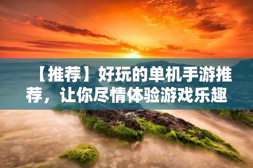 【推荐】好玩的单机手游推荐，让你尽情体验游戏乐趣！